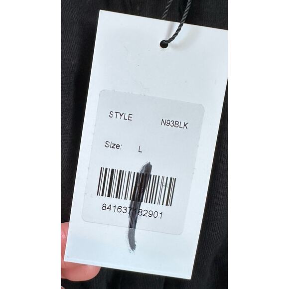 NWT Angel Maternity Tank Dress Size Large Women’s Black Snap Front - Picture 4 of 9